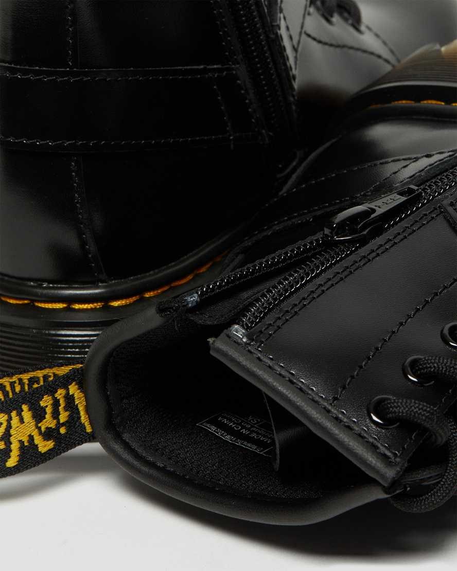 Dr Martens Junior 1460 Harness Leather Kids' Booties Black Lissome | YRTKHA958