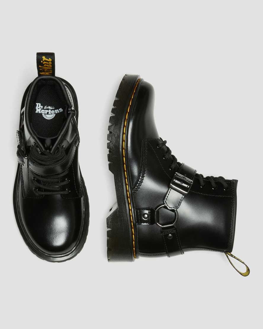 Dr Martens Junior 1460 Harness Leather Kids' Booties Black Lissome | YRTKHA958