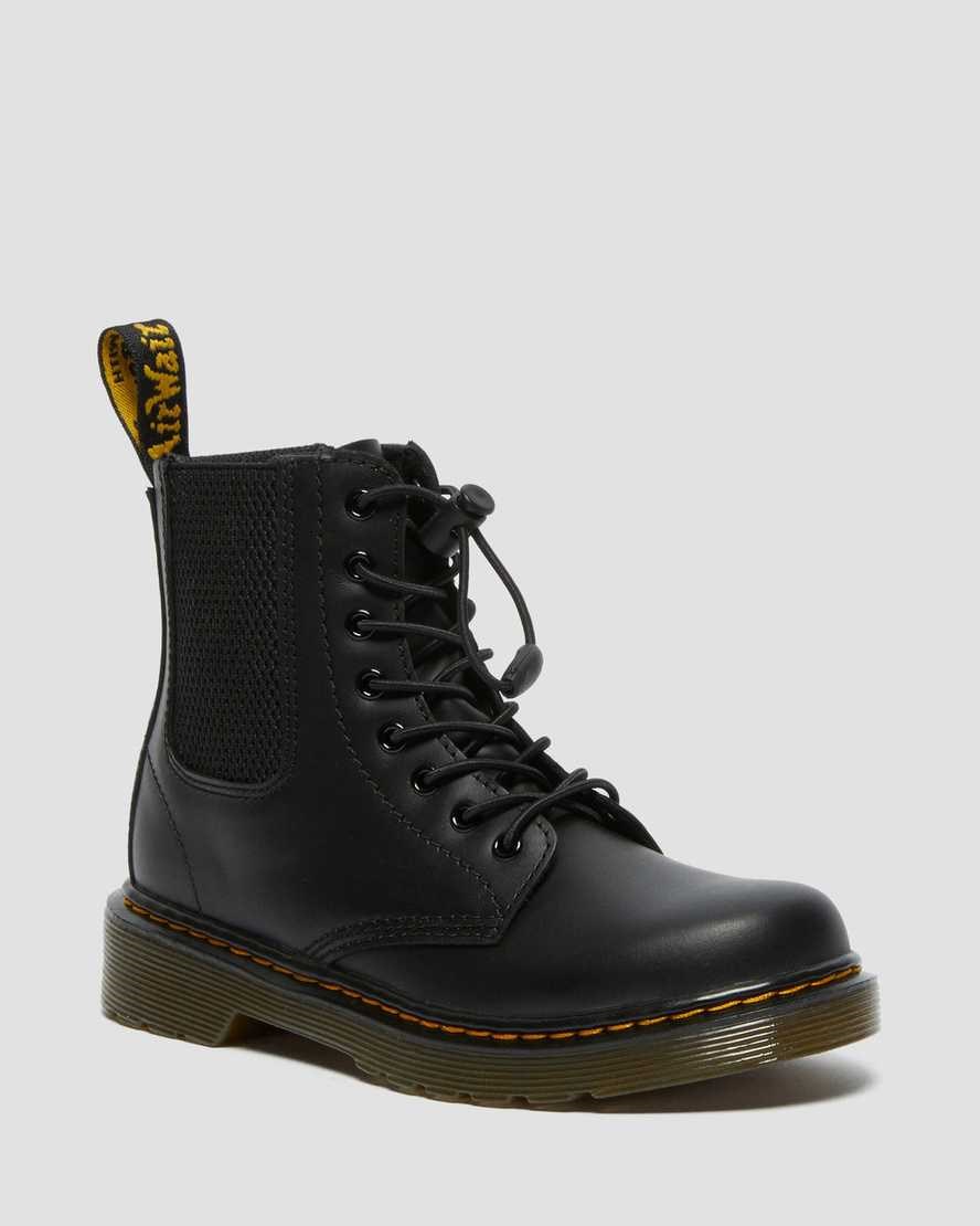 Dr Martens Junior 1460 Harper Leather Kids' Booties Black Romario | CPWRUH031