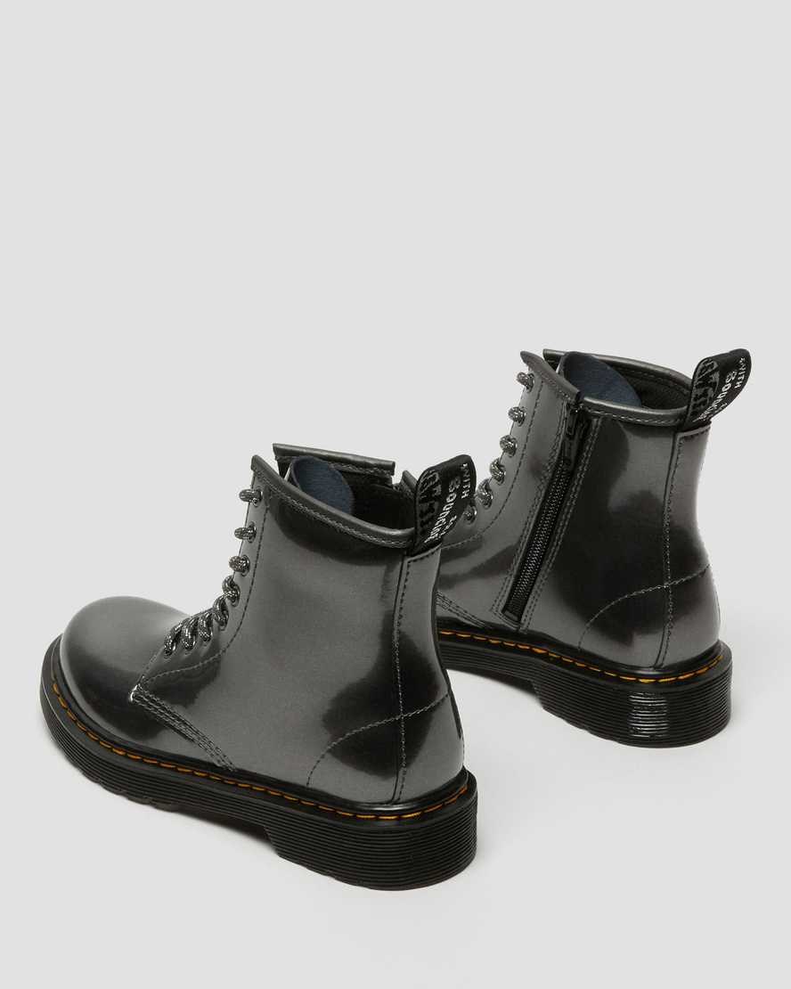 Dr Martens Junior 1460 Metallic Kids' Lace Up Boots Grey Spark | MGUHPR421