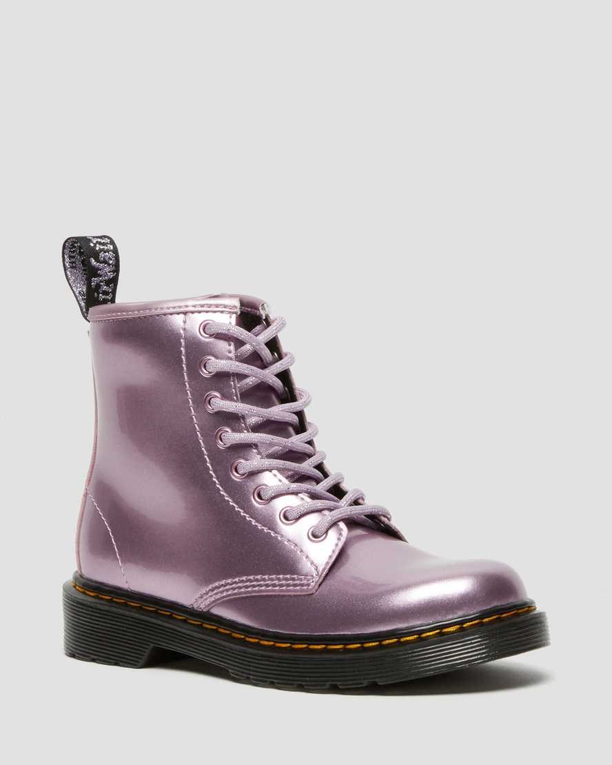 Dr Martens Junior 1460 Metallic Kids' Lace Up Boots Pink Spark | VAHECS148