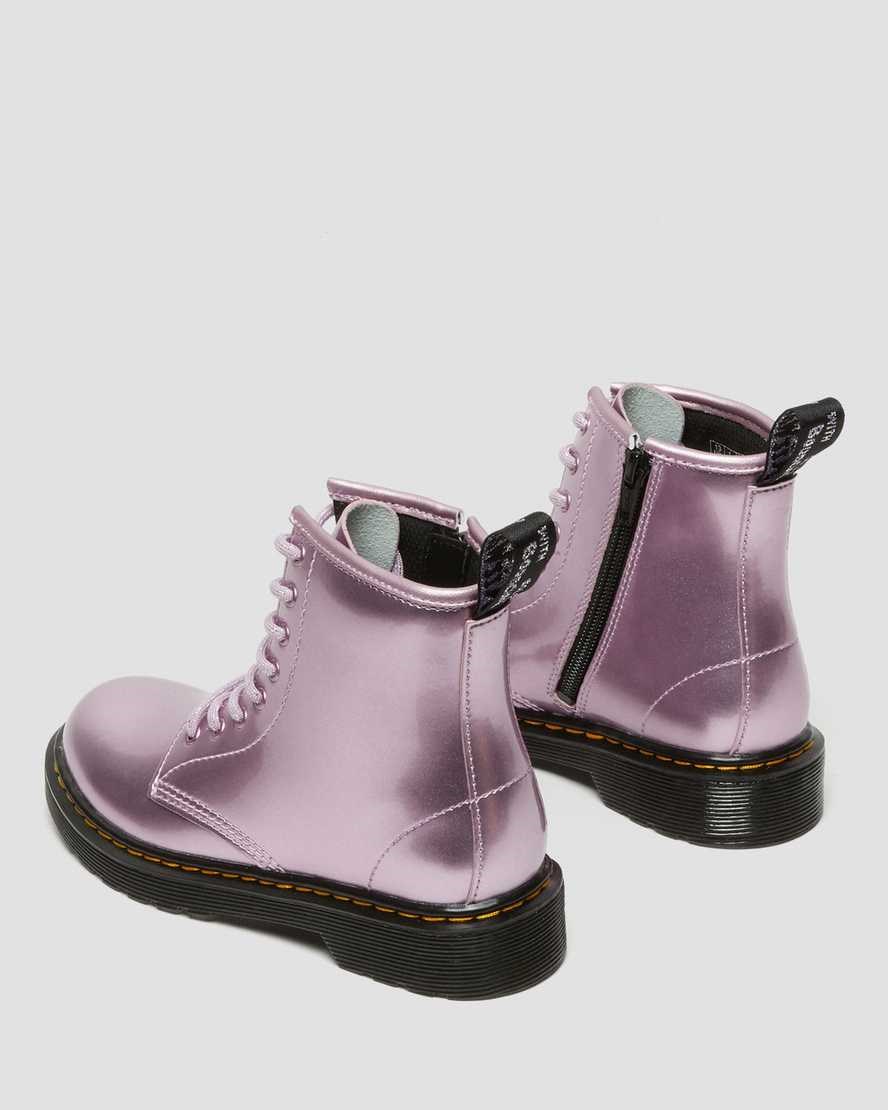 Dr Martens Junior 1460 Metallic Kids' Lace Up Boots Pink Spark | VAHECS148