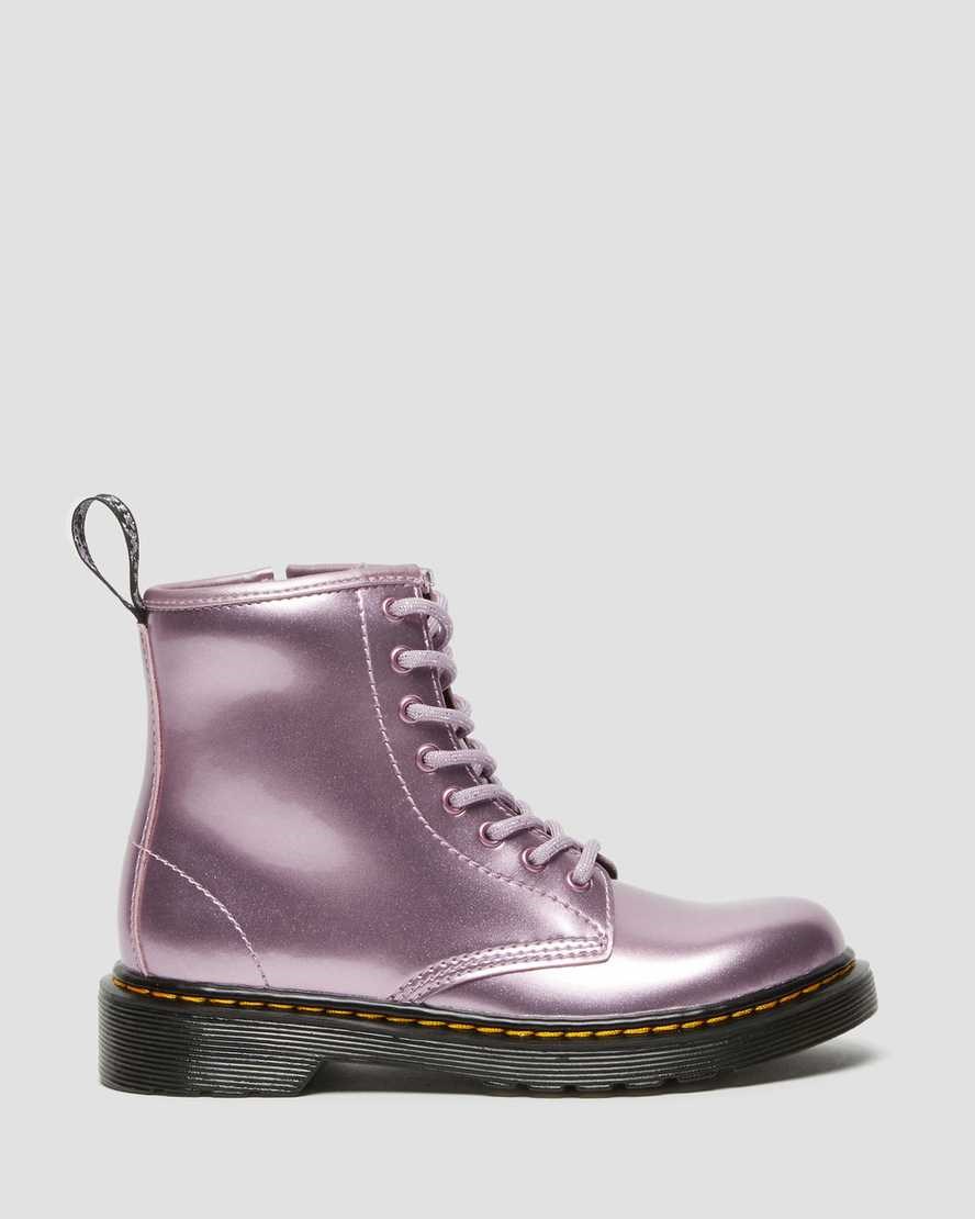 Dr Martens Junior 1460 Metallic Kids' Lace Up Boots Pink Spark | VAHECS148