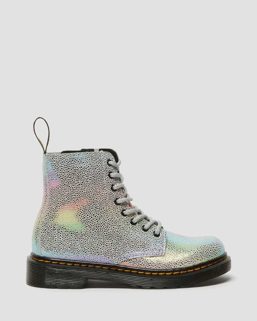 Dr Martens Junior 1460 Pascal Iridescent Kids' Lace Up Boots Multi Kidray | ESGHUW129