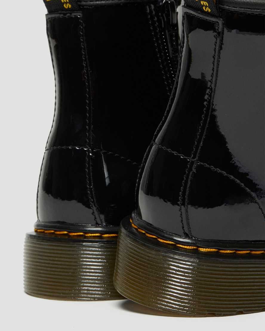 Dr Martens Junior 1460 Patent Leather Kids' Lace Up Boots Black Patent Lamper | CFQDXY580