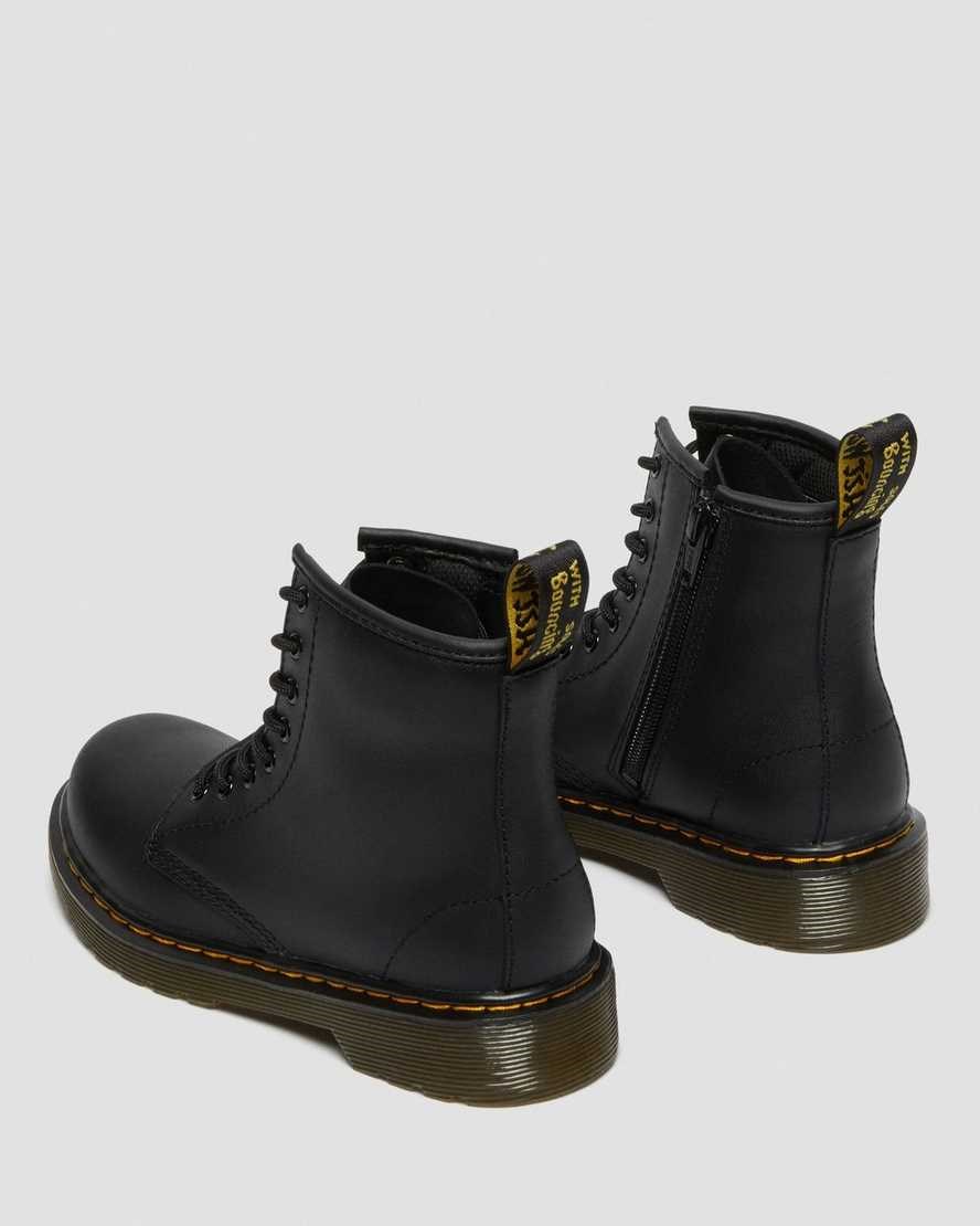 Dr Martens Junior 1460 Softy T Leather Kids' Lace Up Boots Black Softy T | FMSKBX076