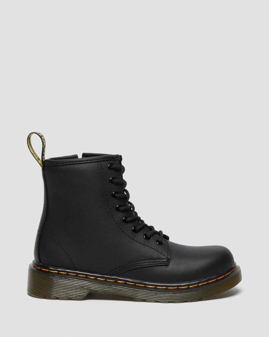 Dr Martens Junior 1460 Softy T Leather Kids' Lace Up Boots Black Softy T | FMSKBX076