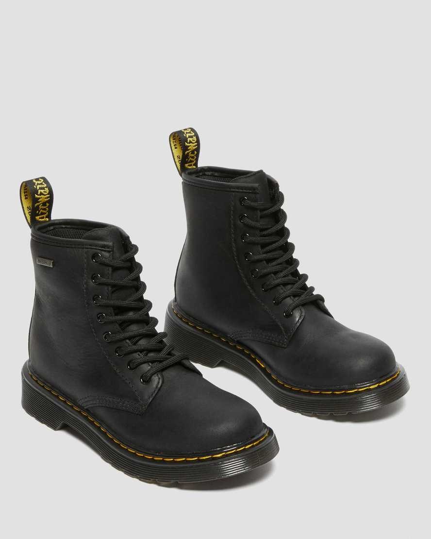 Dr Martens Junior 1460 Waterproof Leather Kids' Booties Black Republic Wp | KPQFBJ564