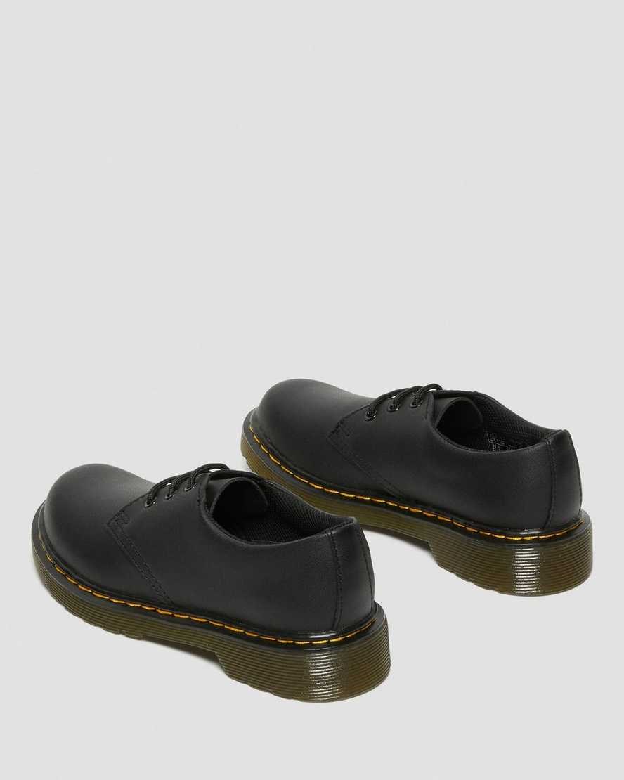 Dr Martens Junior 1461 Softy T Leather Kids' Oxford Shoes Black Romario | HQZPYU671