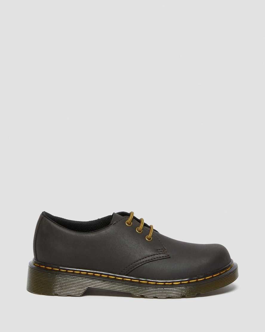 Dr Martens Junior 1461 Wildhorse Leather Kids' Oxford Shoes Dark Brown Wildhorse Lamper | HUBLNC120