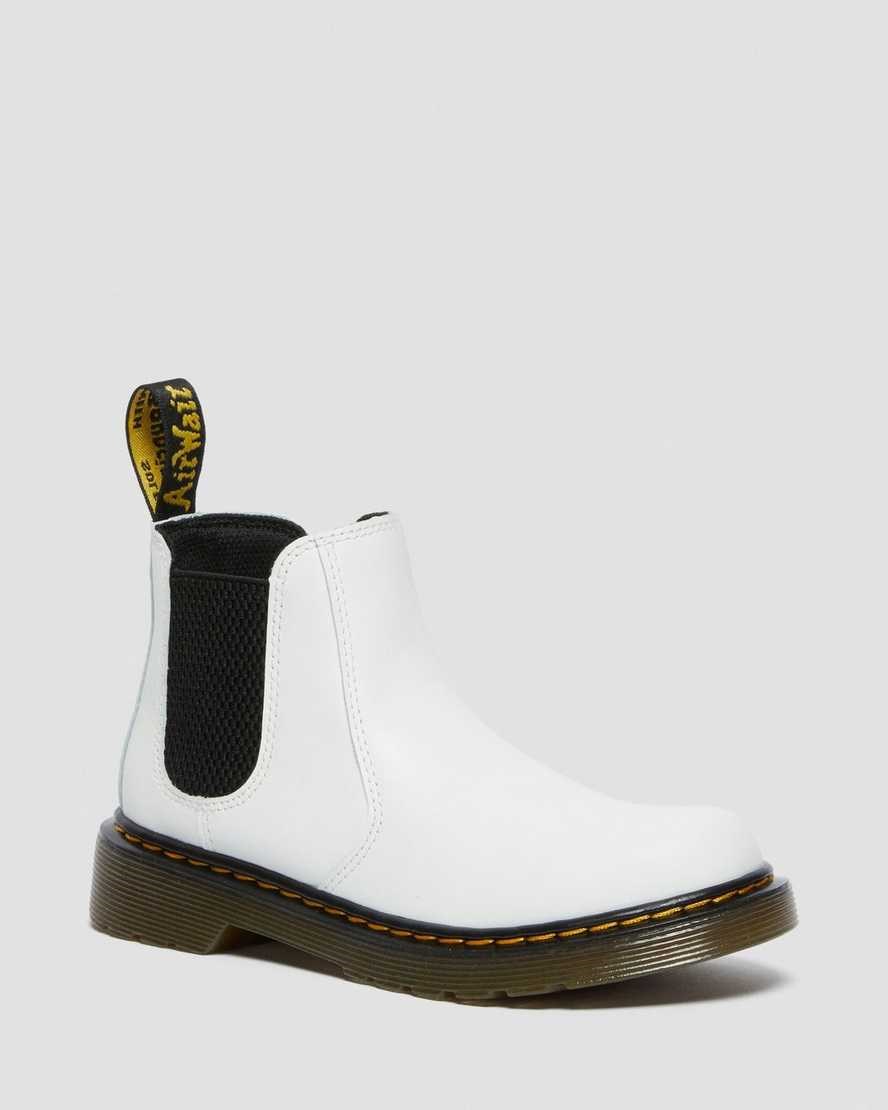 Dr Martens Junior 2976 Leather Kids' Chelsea Boots White Romario | PLWAMQ081