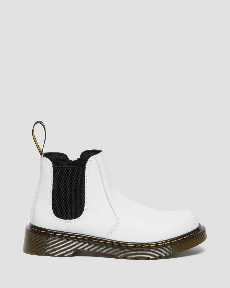 Dr Martens Junior 2976 Leather Kids' Chelsea Boots White Romario | PLWAMQ081