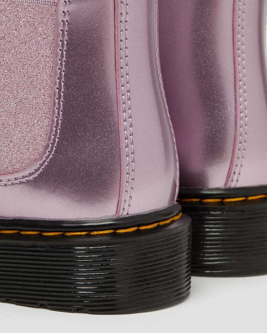 Dr Martens Junior 2976 Metallic Kids' Chelsea Boots Pink Spark | FDUZQB961