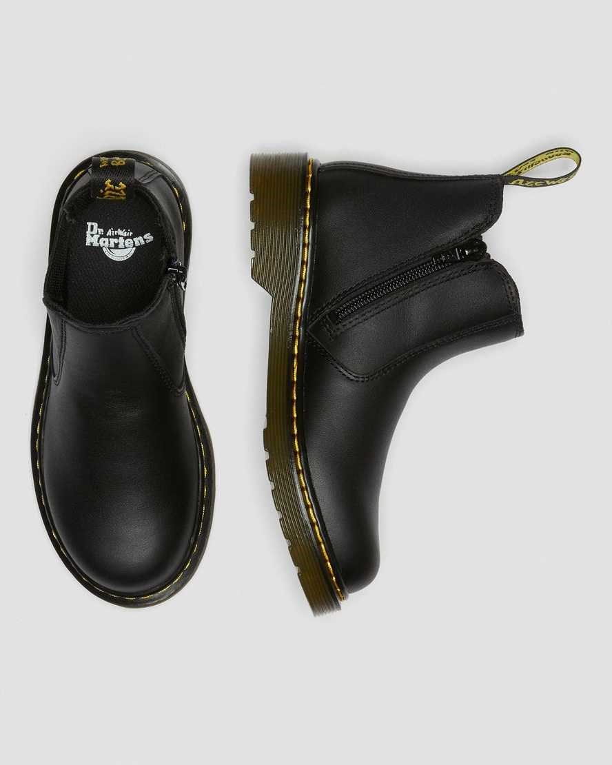 Dr Martens Junior 2976 Softy T Leather Kids' Chelsea Boots Black Softy T | EFQOLJ096