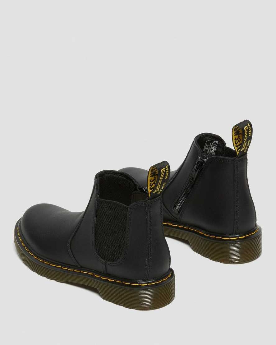 Dr Martens Junior 2976 Softy T Leather Kids' Chelsea Boots Black Softy T | EFQOLJ096