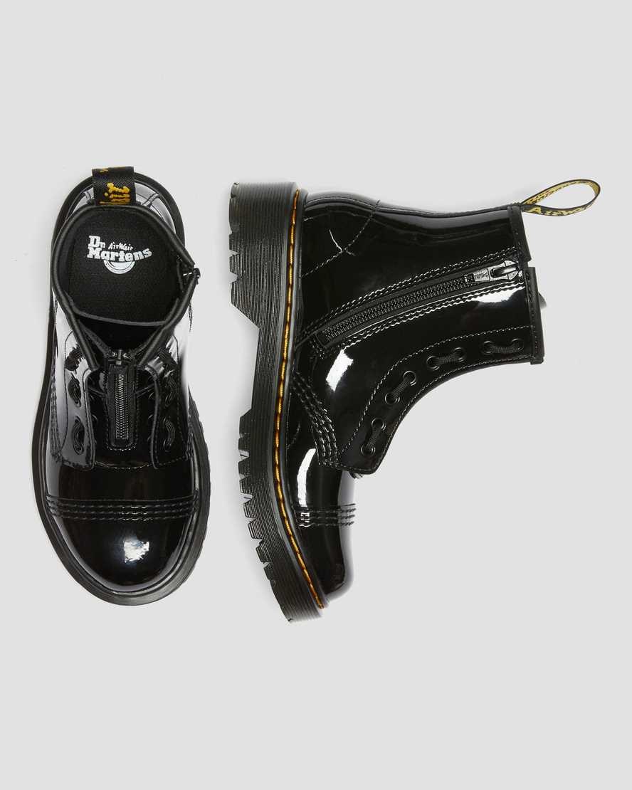 Dr Martens Junior Sinclair Bex Patent Leather Kids' Booties Black Patent Lamper | ZPVCJS954