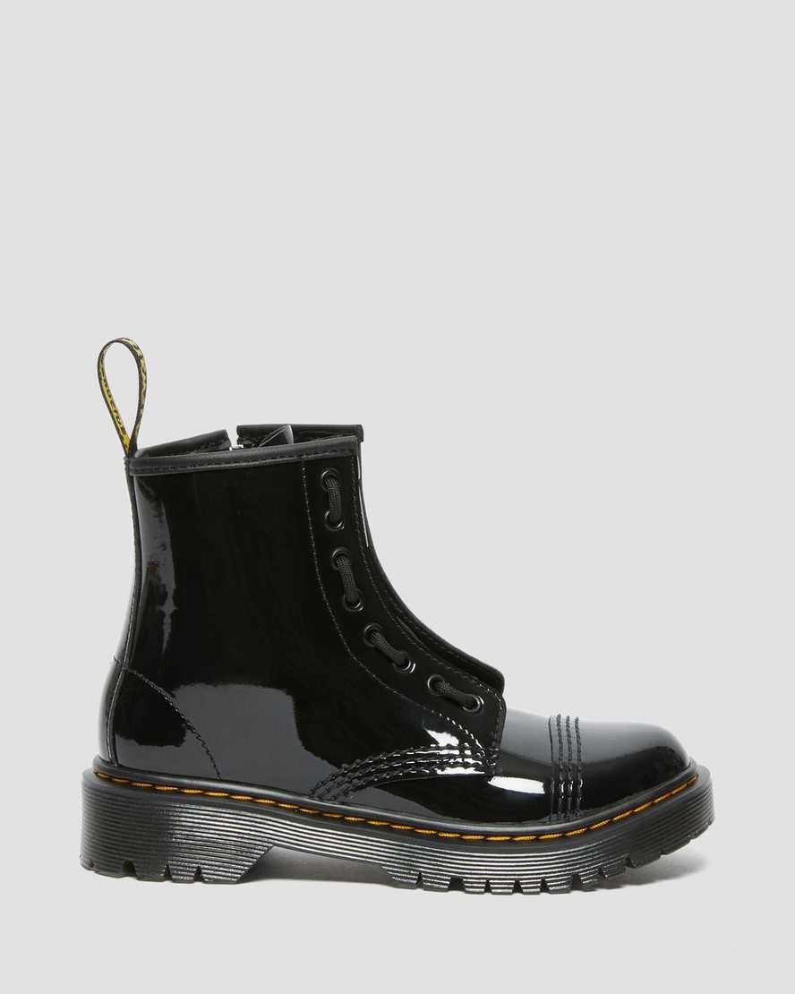 Dr Martens Junior Sinclair Bex Patent Leather Kids' Booties Black Patent Lamper | ZPVCJS954