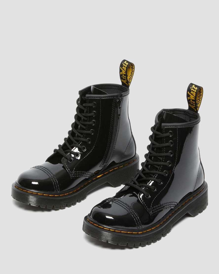 Dr Martens Junior Sinclair Bex Patent Leather Kids' Booties Black Patent Lamper | ZPVCJS954