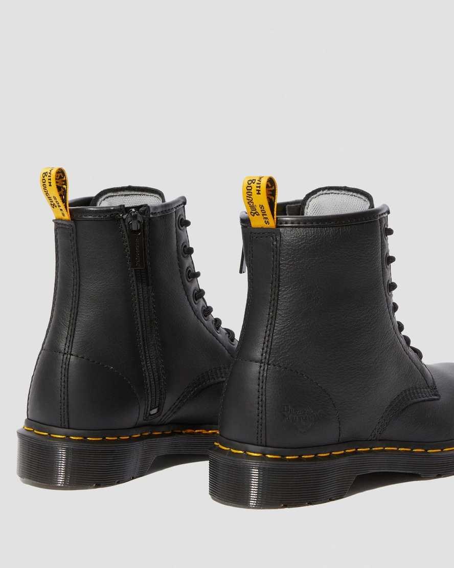 Dr Martens Maple Zip Newark Steel Toe Work Women's Lace Up Boots Black Newark | ZOEBKW069