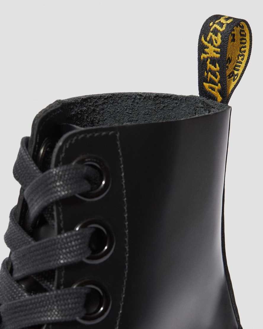 Dr Martens Molly Leather Women's Lace Up Boots Black Buttero Leather | AWMHPG854