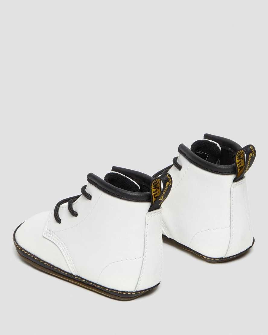 Dr Martens Newborn 1460 Auburn Leather Kids' Booties White | MYUPWR785