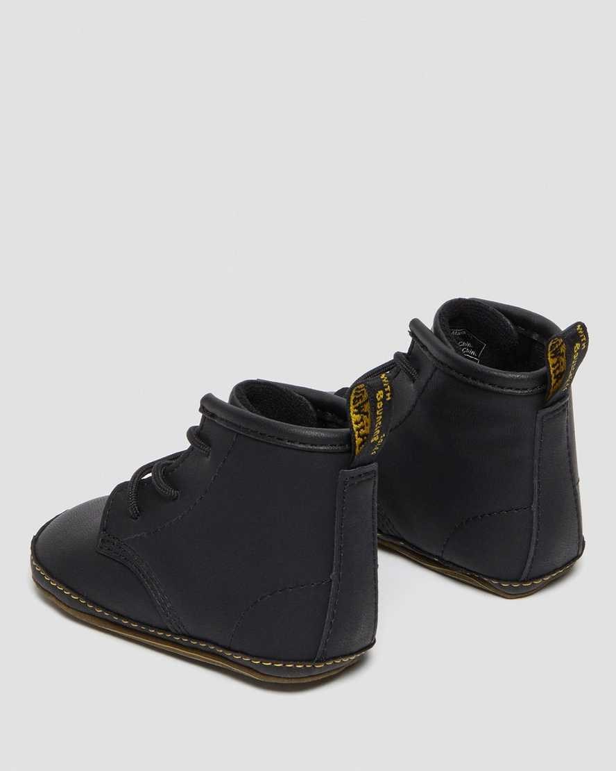 Dr Martens Newborn 1460 Auburn Leather Kids' Booties Black | WVPJXH943