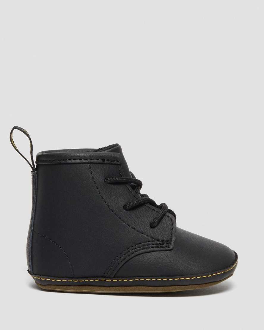 Dr Martens Newborn 1460 Auburn Leather Kids' Booties Black | WVPJXH943