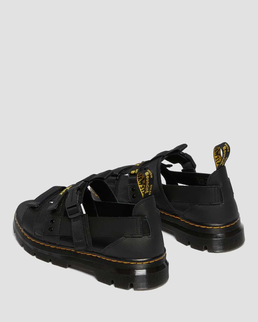 Dr Martens Pearson Women's Webbing Sandals Black Element | FUXAEY620