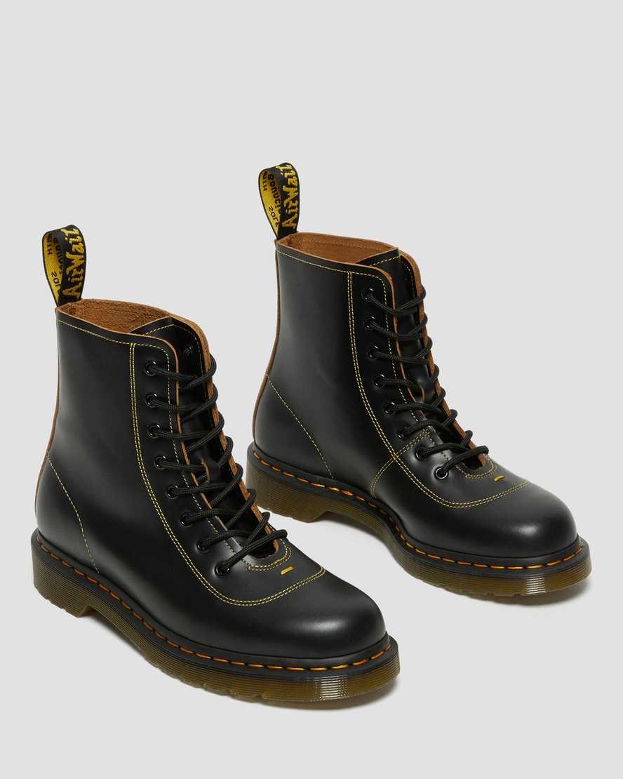 Dr Martens Pharamond Vintage Smooth Leather Women's Lace Up Boots Black Vintage Smooth | FRZABV627