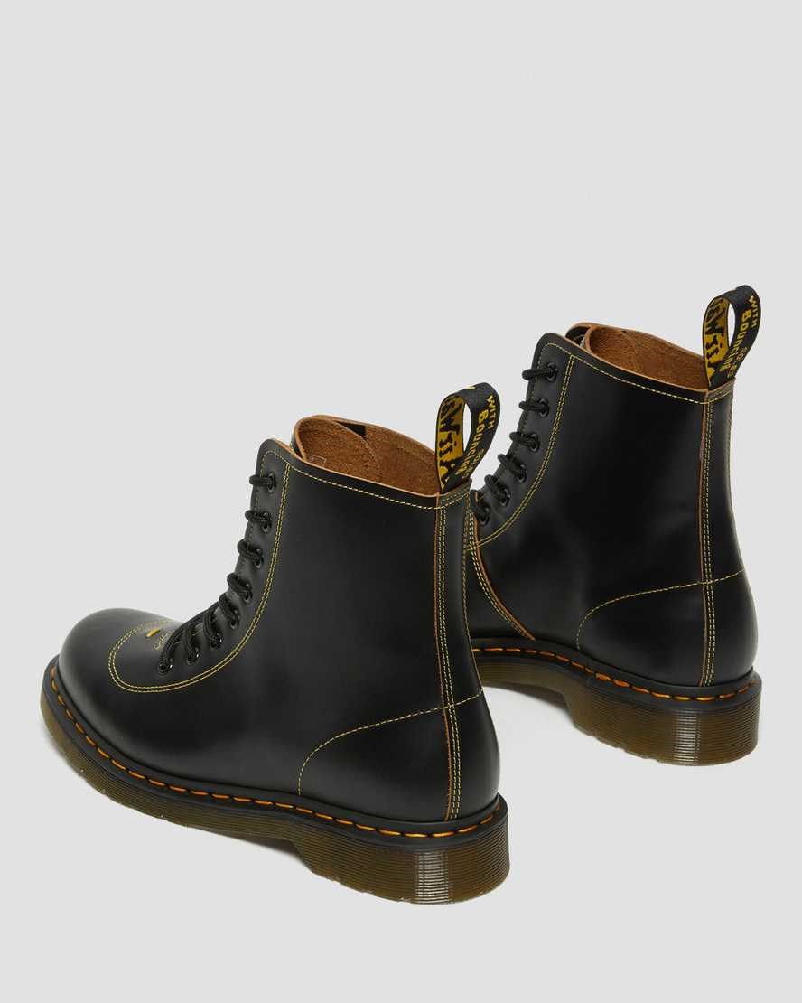 Dr Martens Pharamond Vintage Smooth Leather Women's Lace Up Boots Black Vintage Smooth | FRZABV627