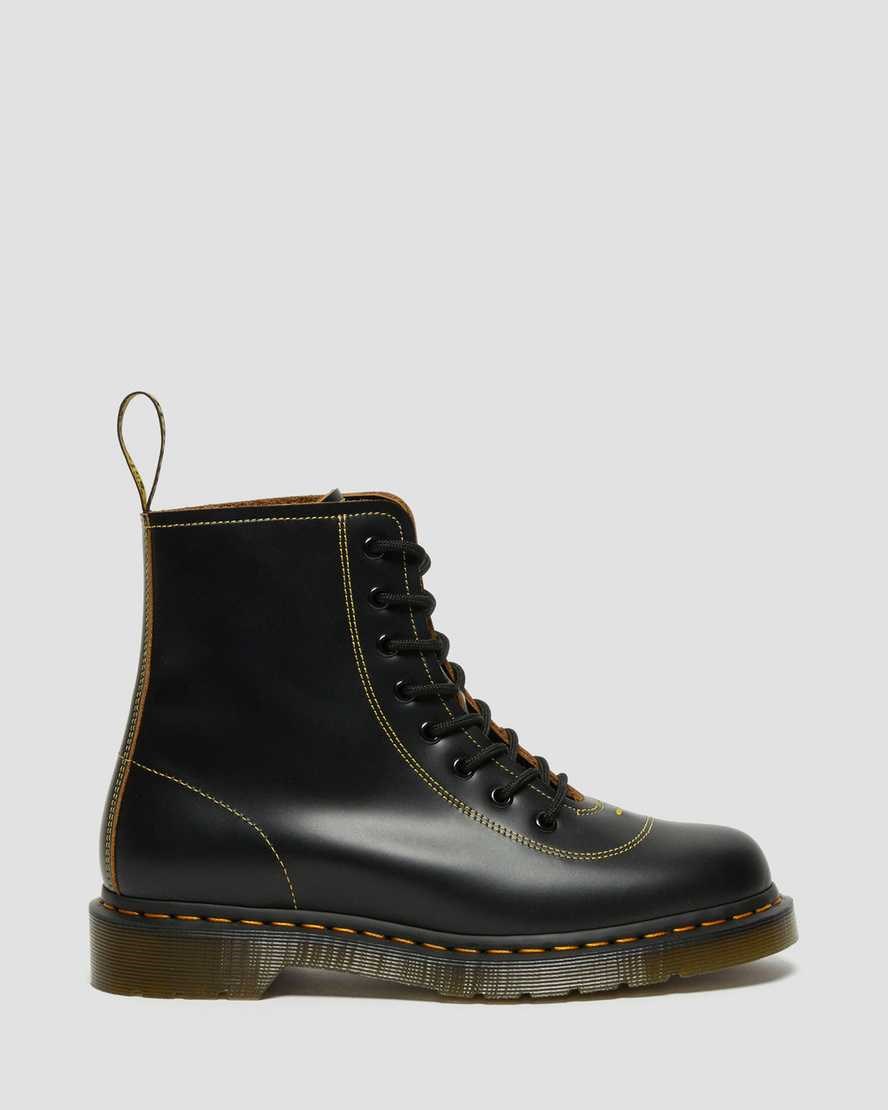 Dr Martens Pharamond Vintage Smooth Leather Women's Lace Up Boots Black Vintage Smooth | FRZABV627