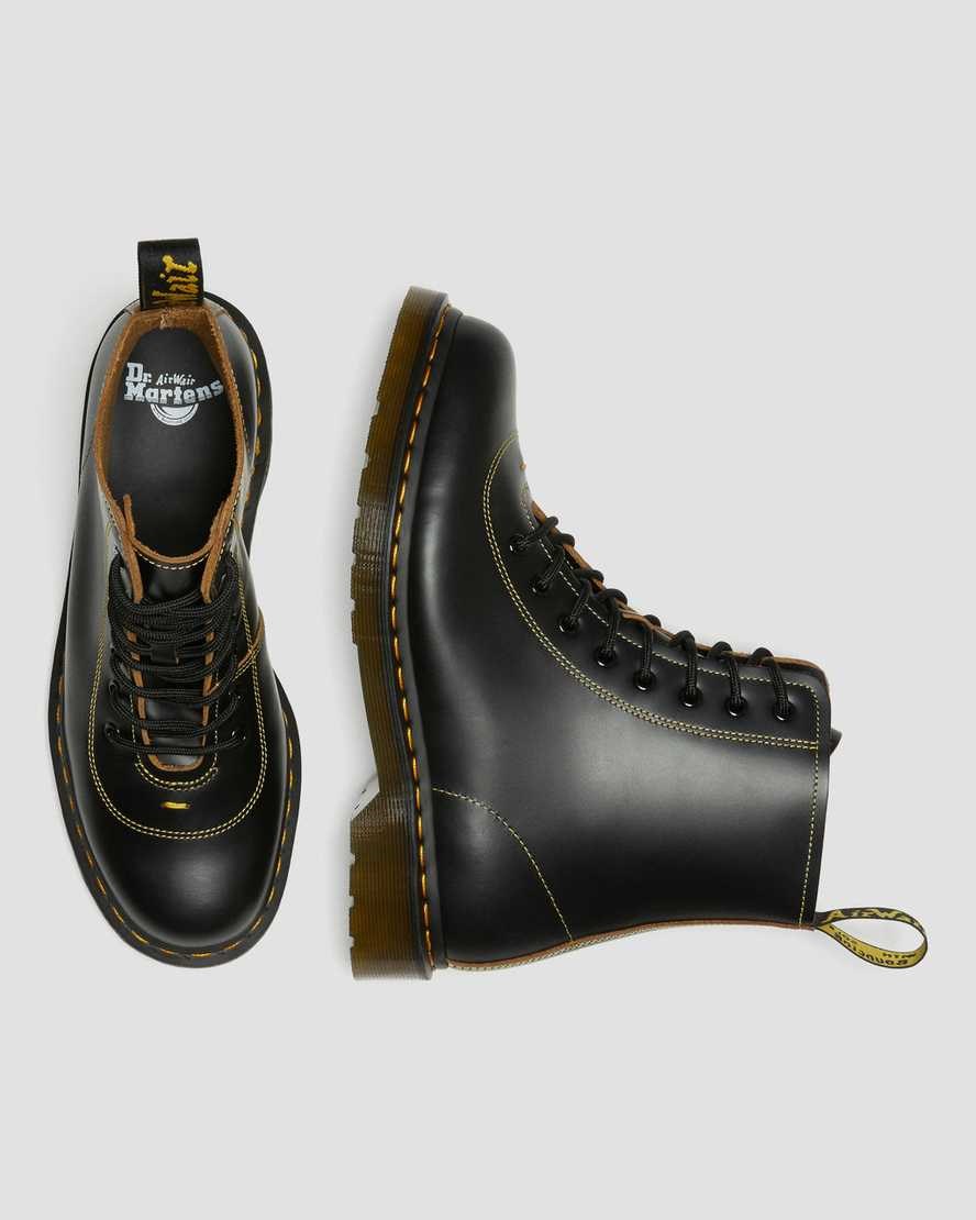 Dr Martens Pharamond Vintage Smooth Leather Women's Lace Up Boots Black Vintage Smooth | FRZABV627