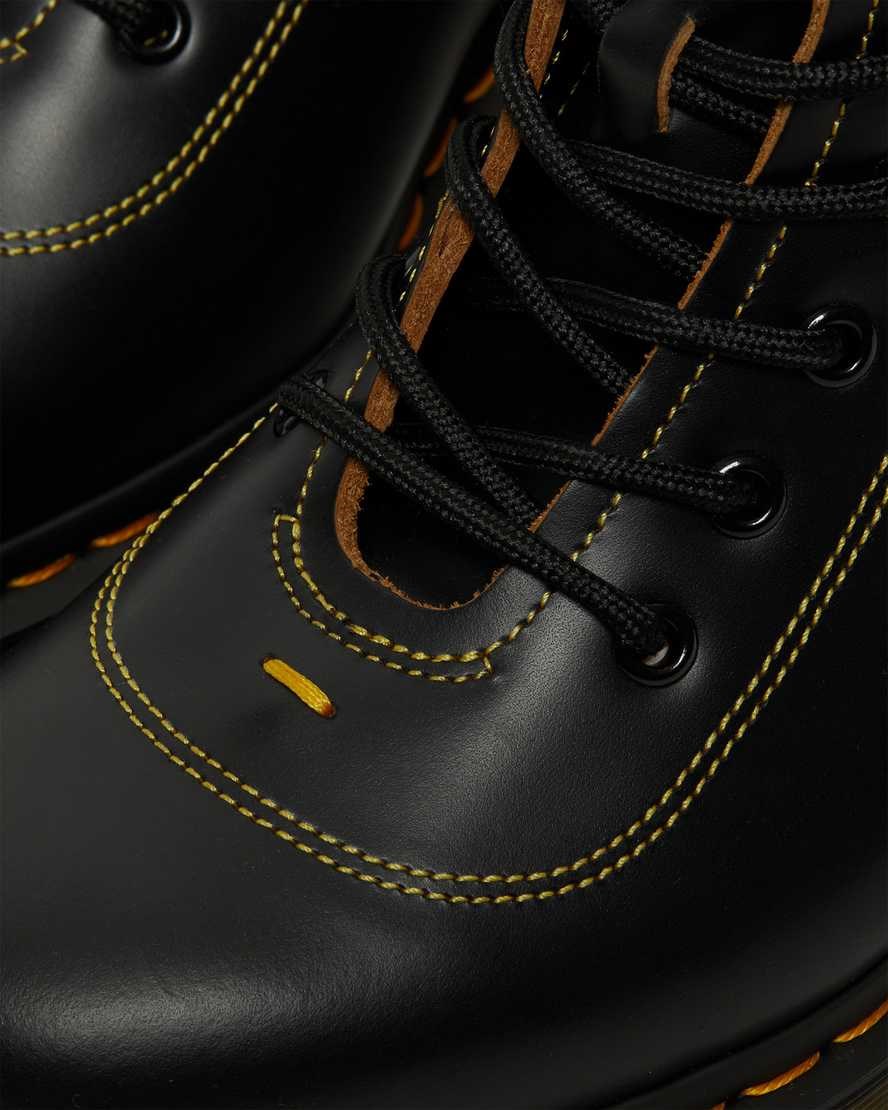 Dr Martens Pharamond Vintage Smooth Leather Men's Lace Up Boots Black Vintage Smooth | HZATEF718