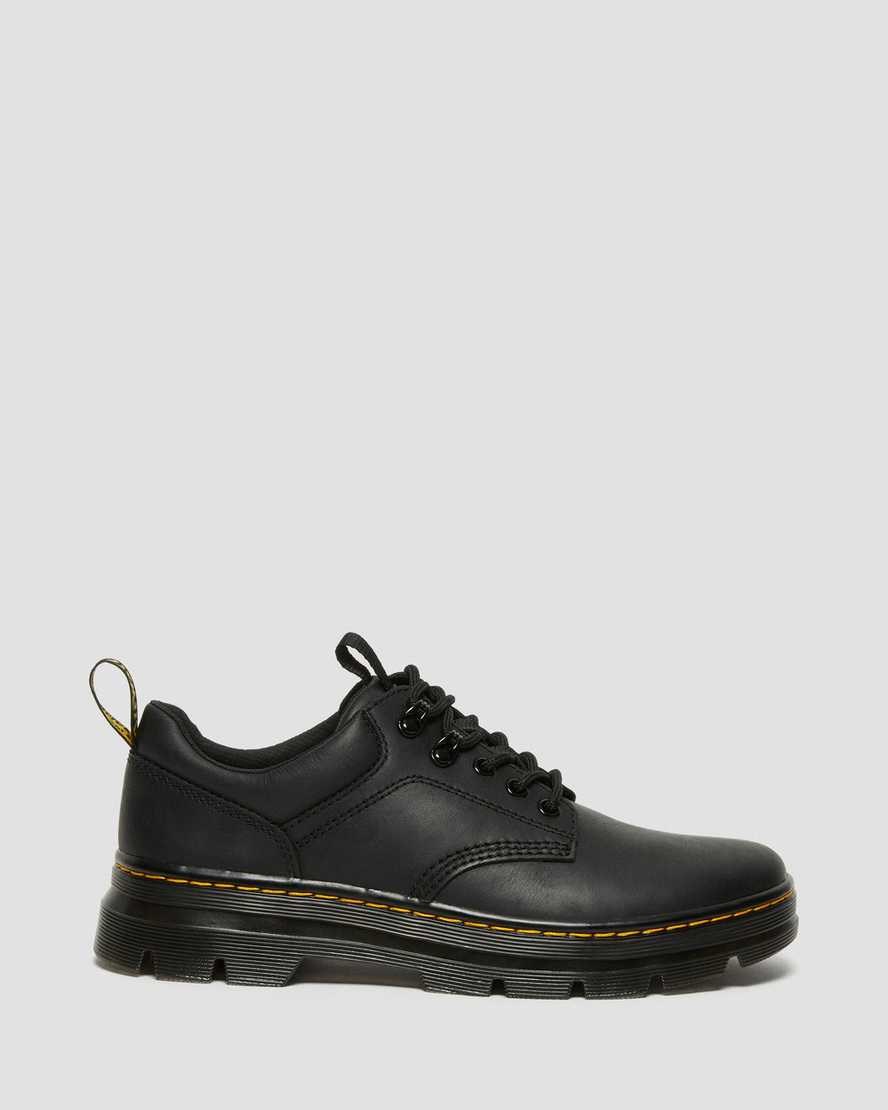 Dr Martens Reeder Wyoming Leather Utility Men's Oxford Shoes Black Wyoming | RFBEWS051