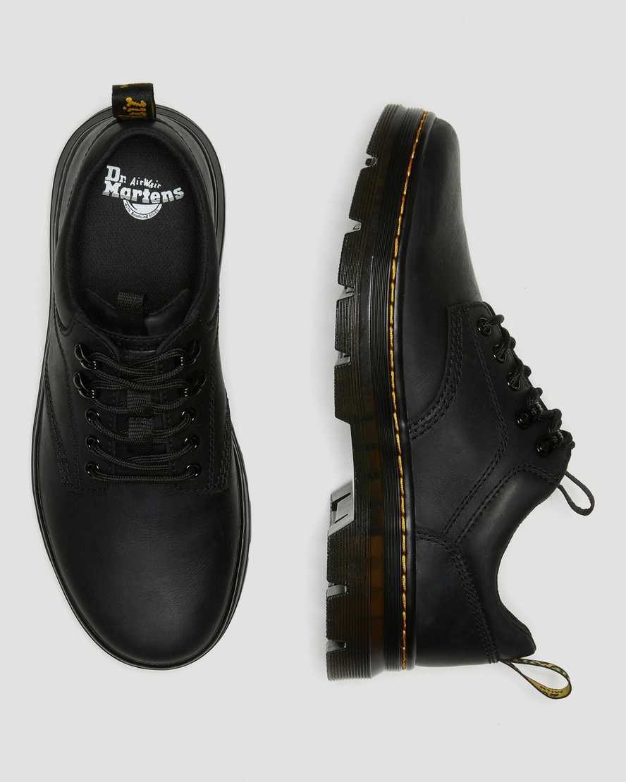 Dr Martens Reeder Wyoming Leather Utility Men's Oxford Shoes Black Wyoming | RFBEWS051