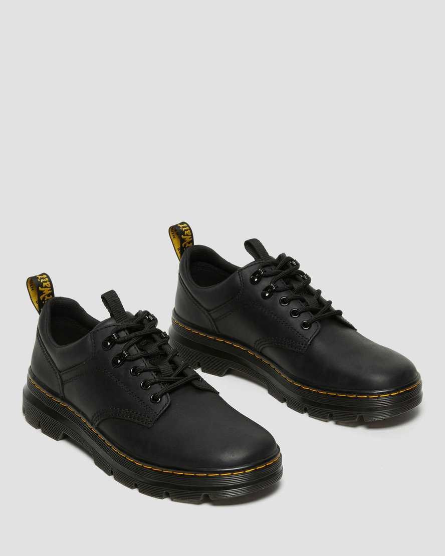 Dr Martens Reeder Wyoming Leather Utility Men's Oxford Shoes Black Wyoming | RFBEWS051