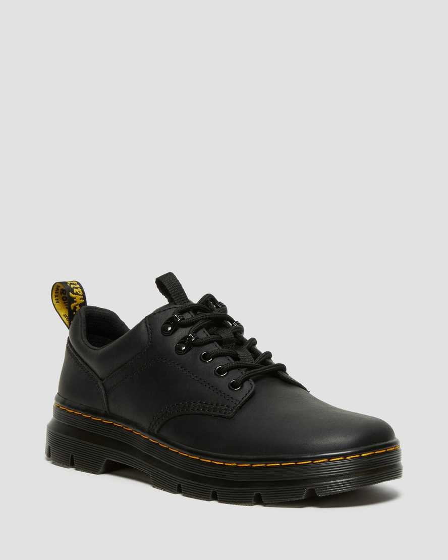 Dr Martens Reeder Wyoming Leather Utility Men\'s Oxford Shoes Black Wyoming | RFBEWS051