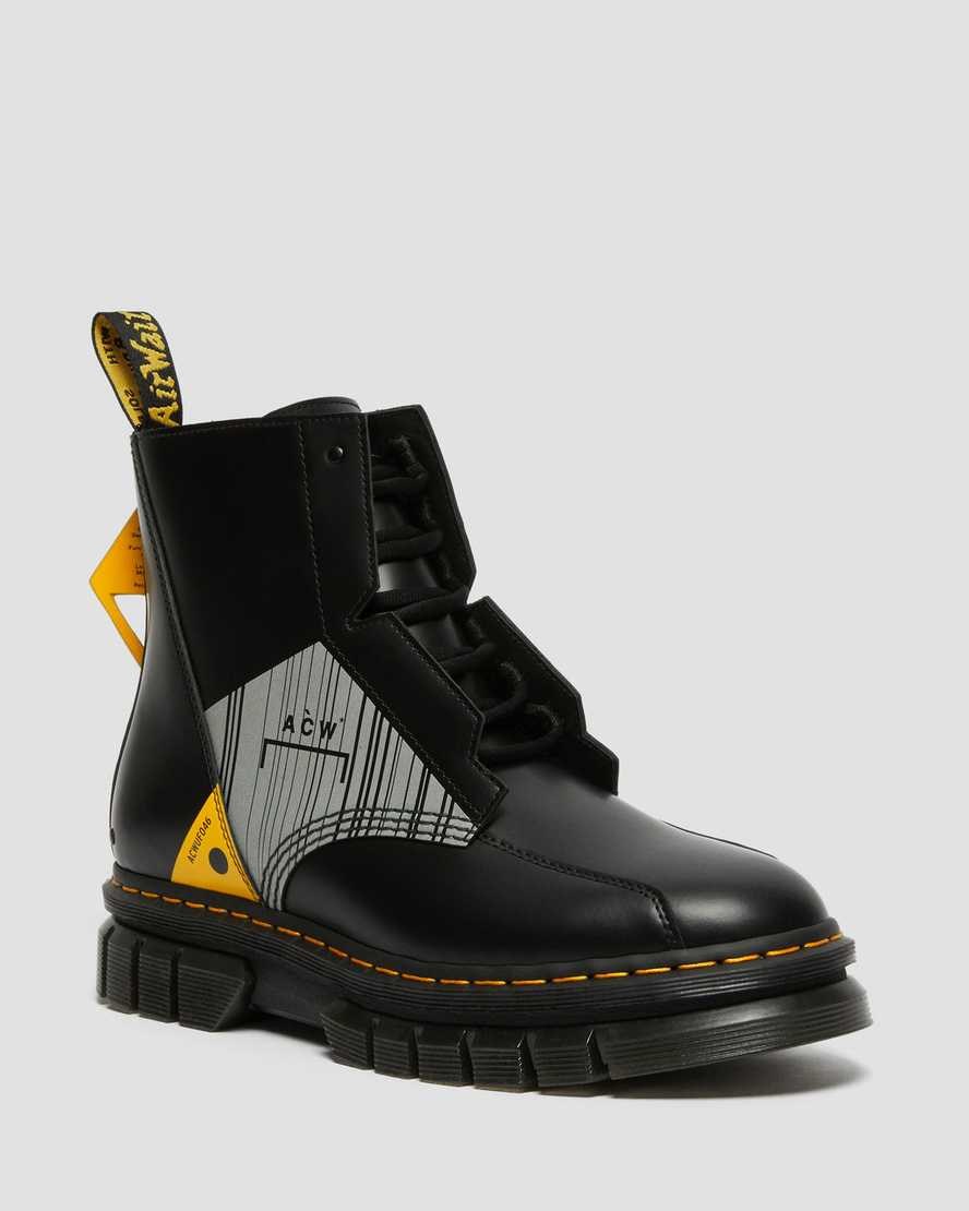 Dr Martens Rikard A-Cold-Wall Leather Men\'s Ankle Boots Black Smooth Leather | GUTCFN157