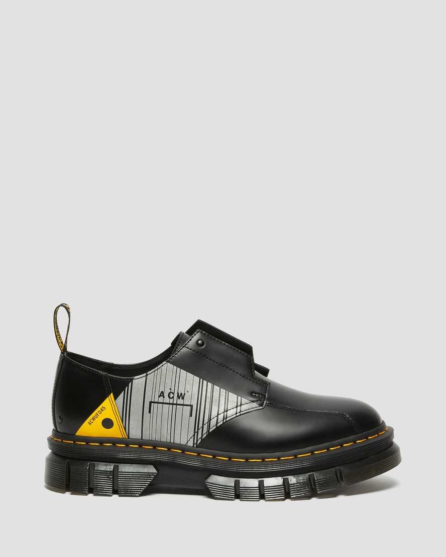 Dr Martens Rikard A-Cold-Wall Leather Women's Platform Shoes Black Smooth Leather | PQHRBA714