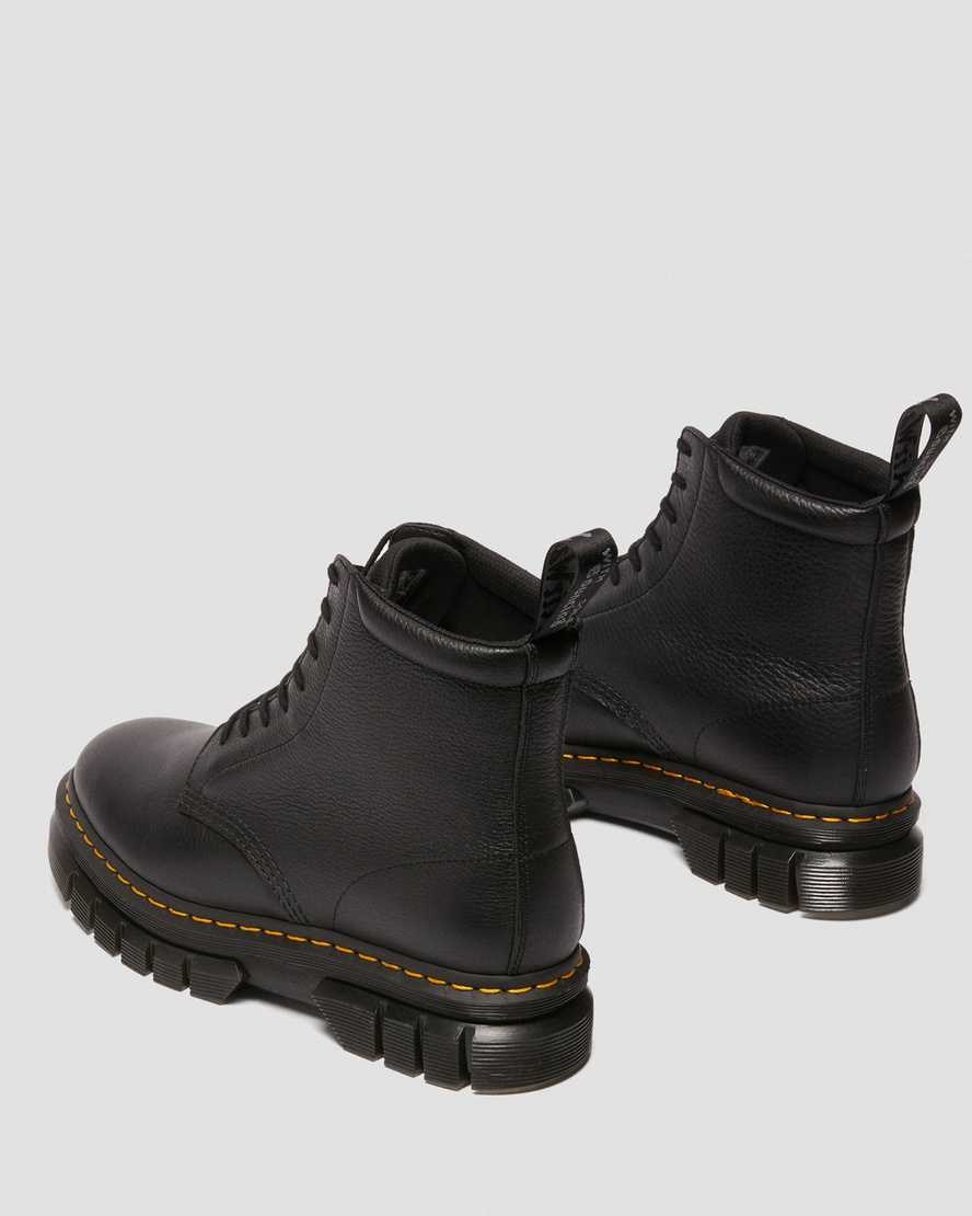 Dr Martens Rikard Lunar Leather Women's Lace Up Boots Black | PSORXJ013