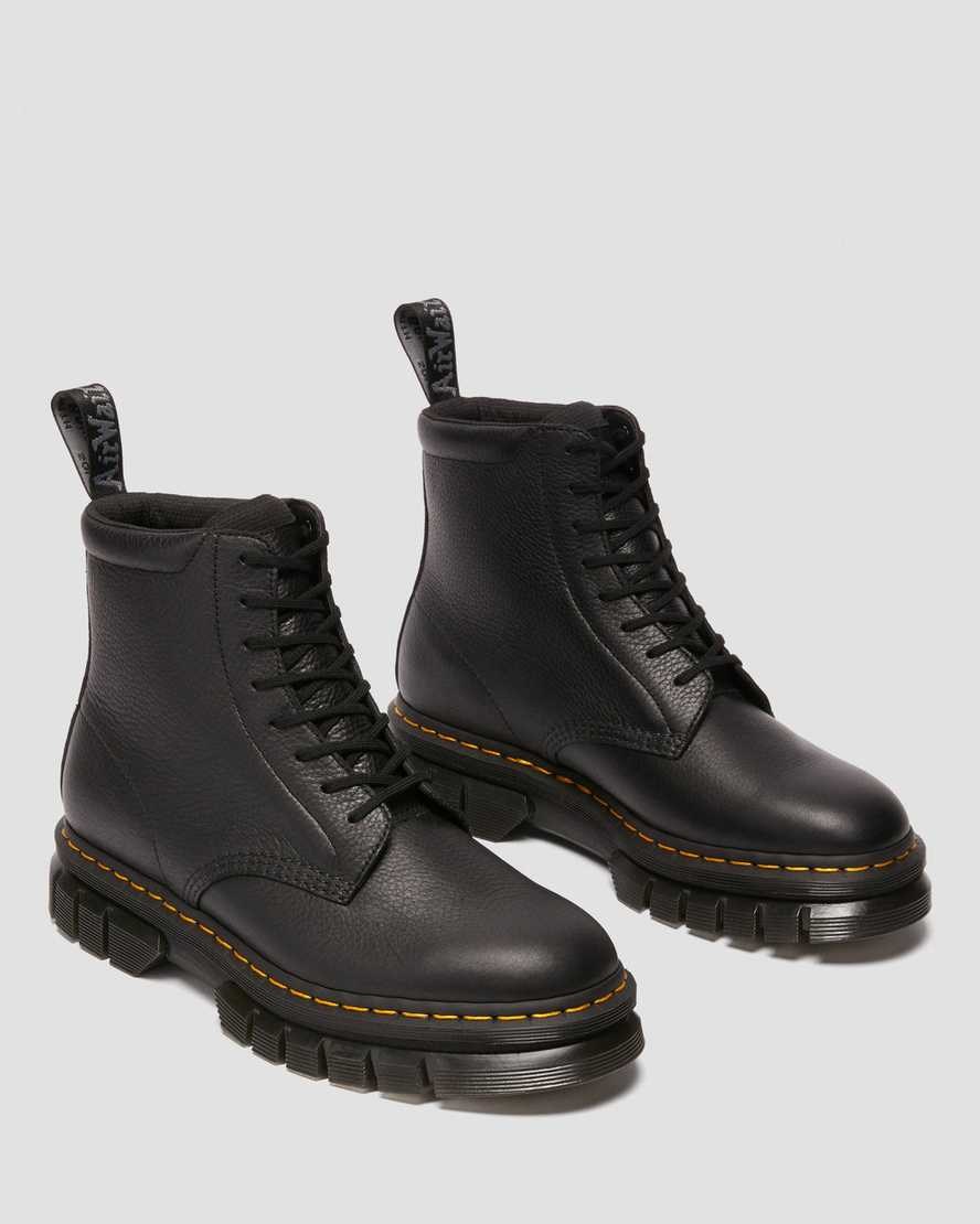 Dr Martens Rikard Lunar Leather Women's Lace Up Boots Black | PSORXJ013