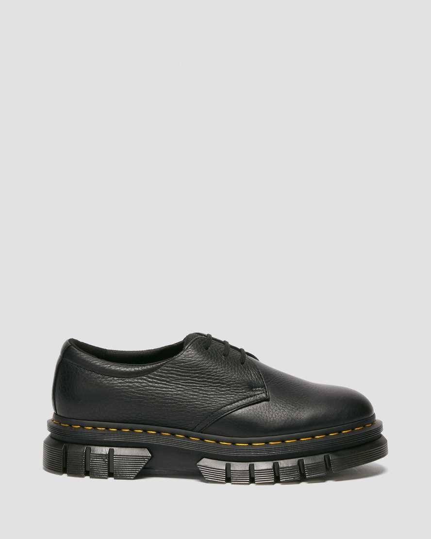 Dr Martens Rikard Lunar Leather Women's Platform Shoes Black | WBKZOS780