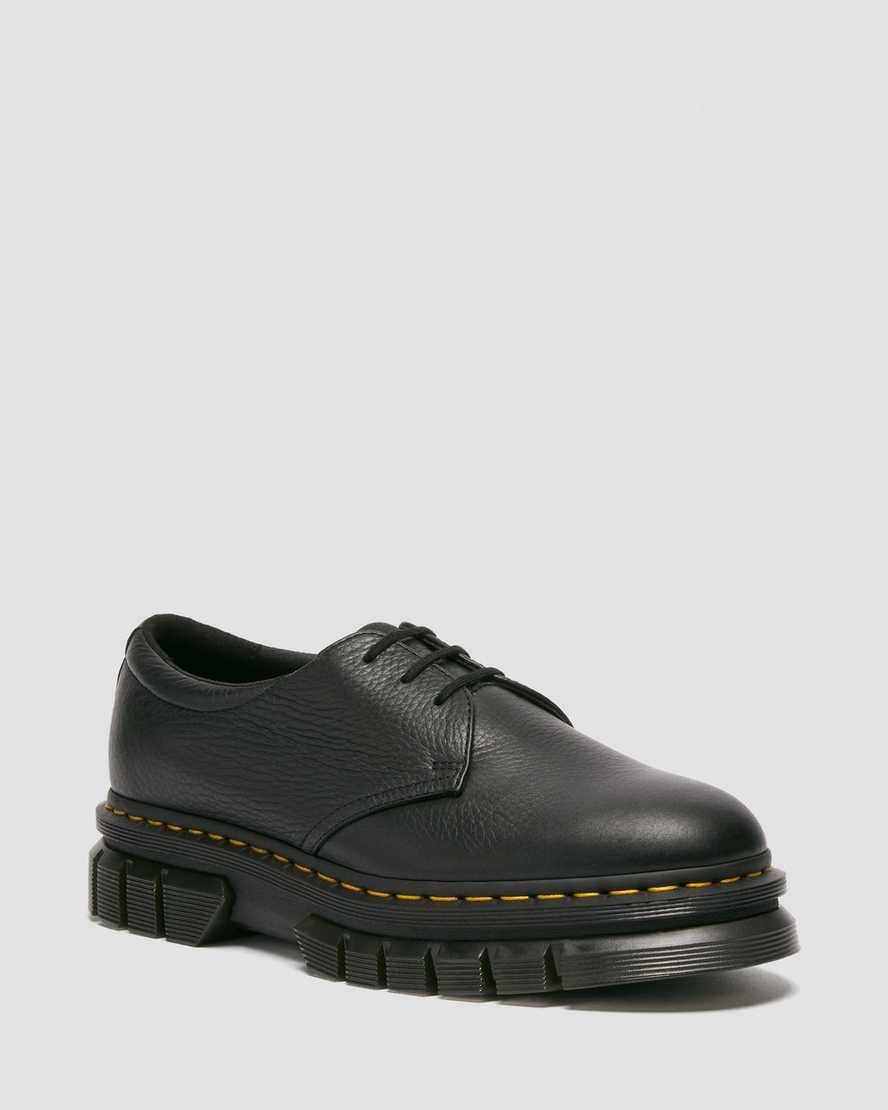 Dr Martens Rikard Lunar Leather Women's Platform Shoes Black | WBKZOS780