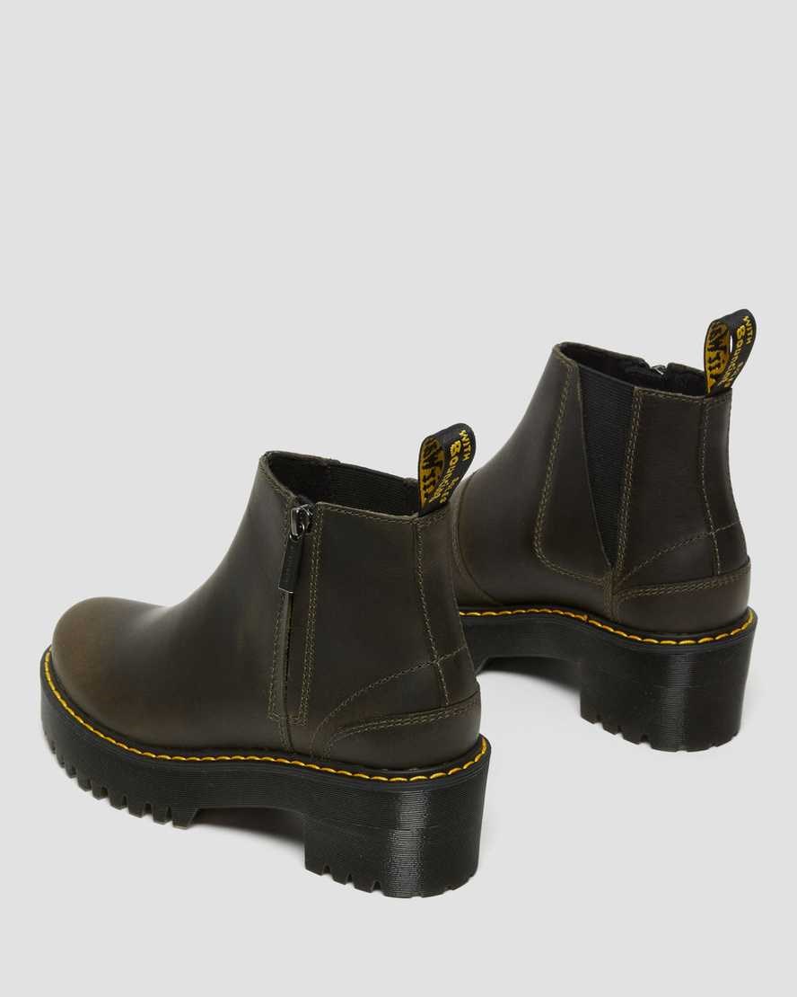 Dr Martens Rometty Leather Women's Zip Up Boots Brown Orleans | ENKCSD425