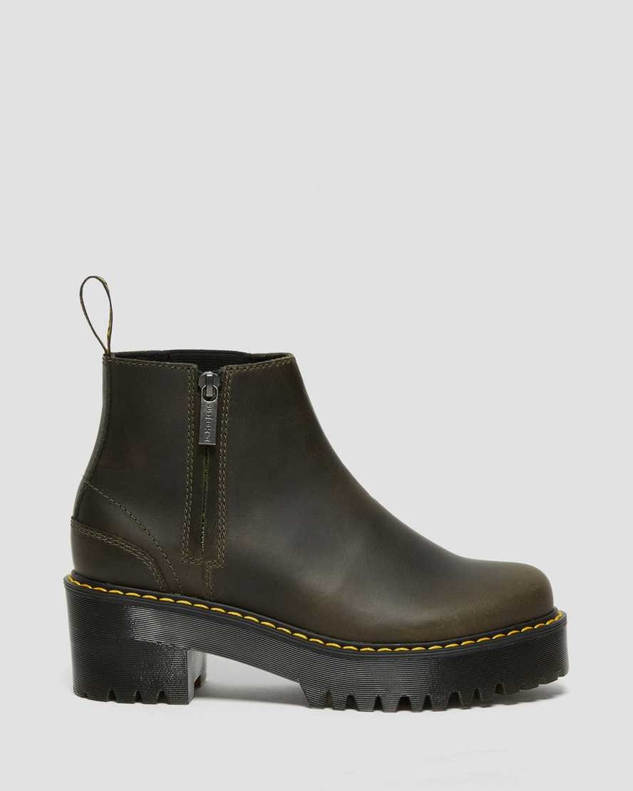 Dr Martens Rometty Leather Women's Zip Up Boots Brown Orleans | ENKCSD425