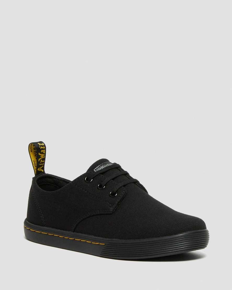 Dr Martens Santanita Canvas Women's Casual Shoes Black Canvas | AVBYRZ160