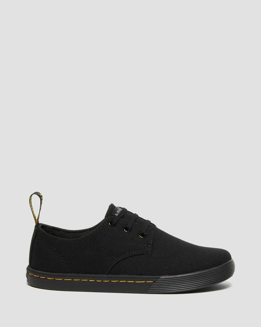 Dr Martens Santanita Men's Canvas Shoes Black Canvas | XBQLTA128