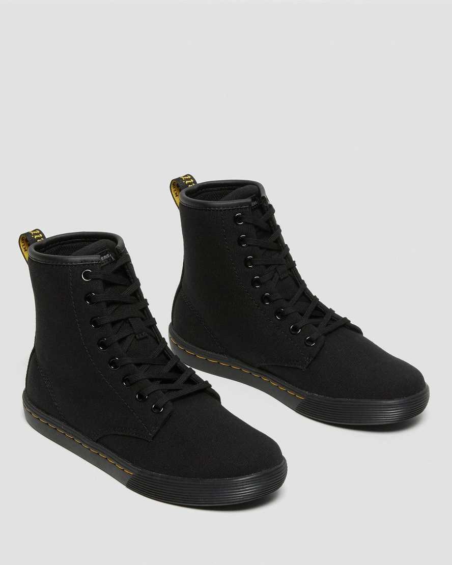 Dr Martens Sheridan Men's Canvas Boots Black Canvas | RYAFKI043