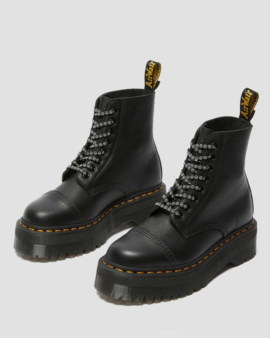 Dr Martens Sinclair Lazy Oaf Leather Women's Lace Up Boots Black Pisa | LXZBGK965