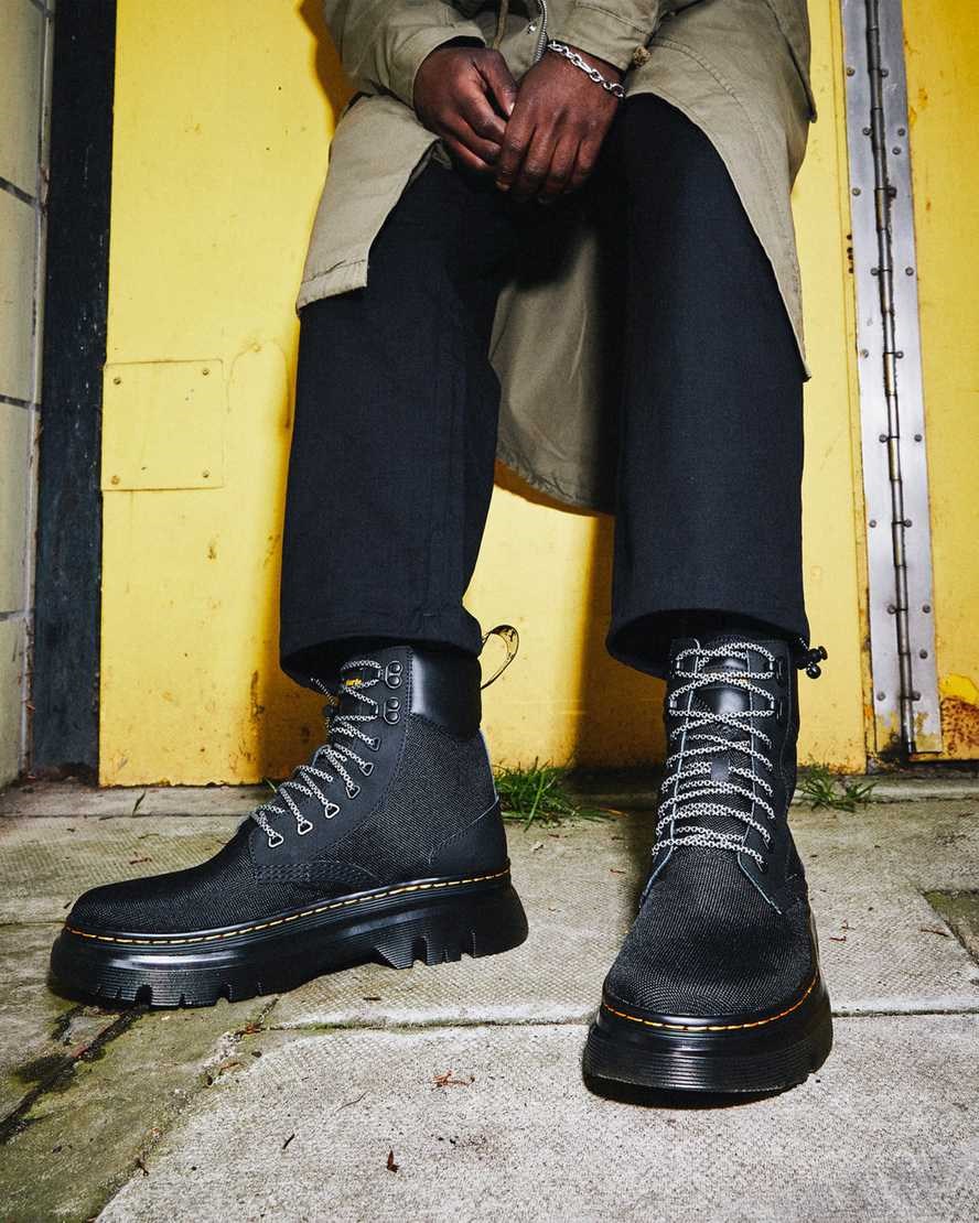 Dr Martens Tarik Men's Utility Boots Black | THIRSE691